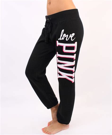 Victorias Secret Love Pink Signature Slim Fit Campus Sweat Pants Nwt