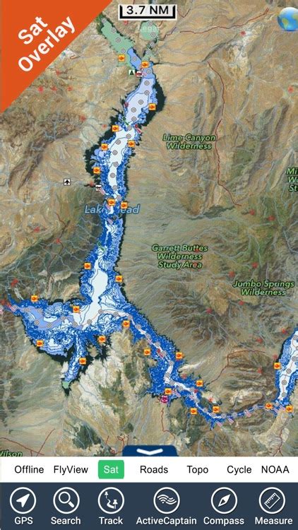 Lake Mead Map Gps Offline Fishing Charts Navigator By Flytomap