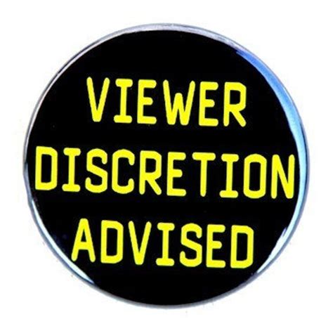 Viewer Discretion Advised Button Pinback Badge Inch Etsy