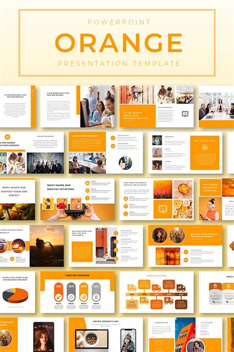 Orange Powerpoint Template For 21