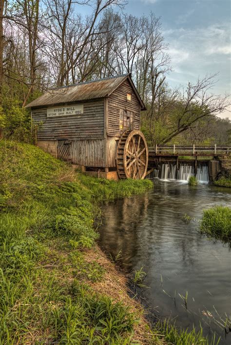 A Waterwheel Gristmill Beautiful Places Old Grist Mill Hdr Pictures