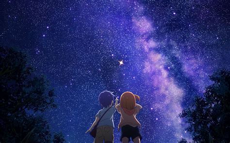 32 Anime Starry Sky Wallpaper