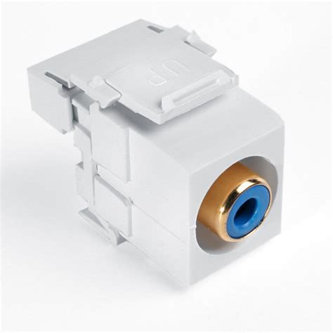 Leviton Quickport Rca 110 Type Connector With Blue Barrel White 40735