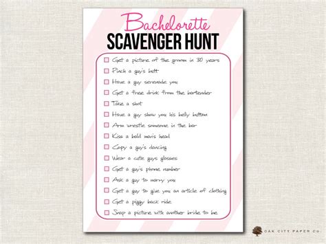 bachelorette scavenger hunt checklist bachelorette party etsy uk