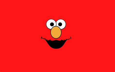 Hd Wallpaper Sesame Street Minimalism Elmo Red Smiling