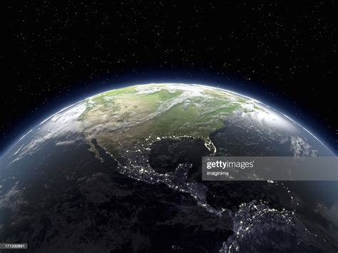 Globe Viewing From Space High Res Stock Photo Getty Images