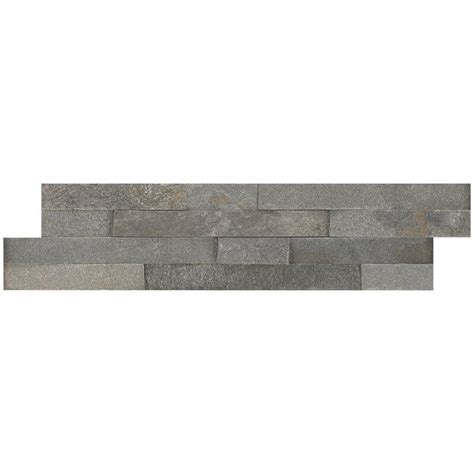 Sedona Grey 6 X 24 Quartzite Stacked Stone Wall Tile Stone Tile