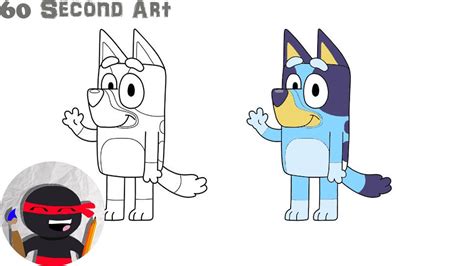 New How To Draw Bluey Bluey Youtube