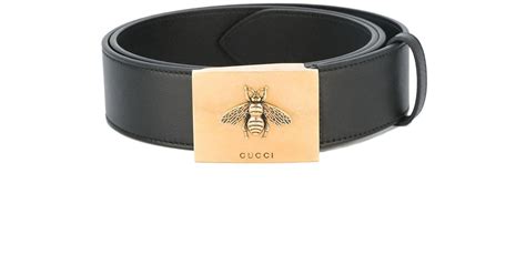 Lyst Gucci Bee Buckle Belt In Black For Men