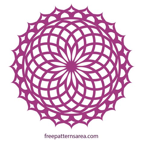 Download Geometric Lotus Mandala Pattern | FreePatternsArea ...