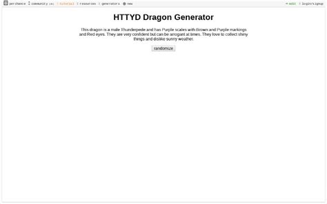 Httyd Dragon Generator