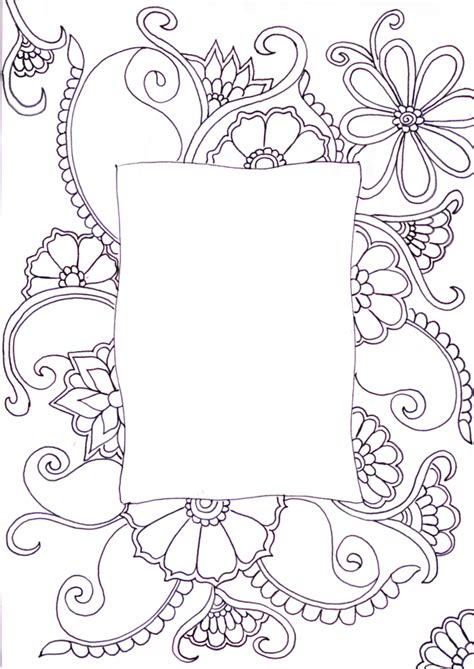 See more ideas about coloring pages, page frames, borders and frames. Flower Frame Drawing at GetDrawings | Free download