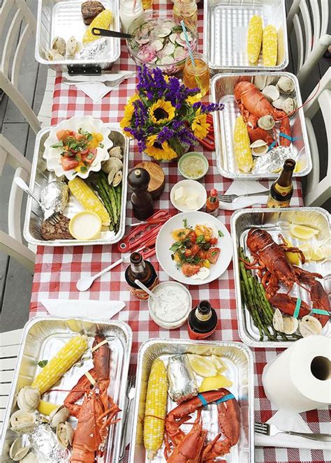 A collection of dinner party menu ideas including holiday entertaining to budget friendly options. How to Have a Lobster Bake at Home | Baked Bree
