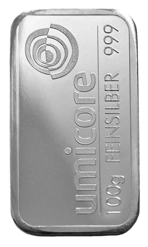 Umicore 100g Silver Bar Bullionbypost From £12036