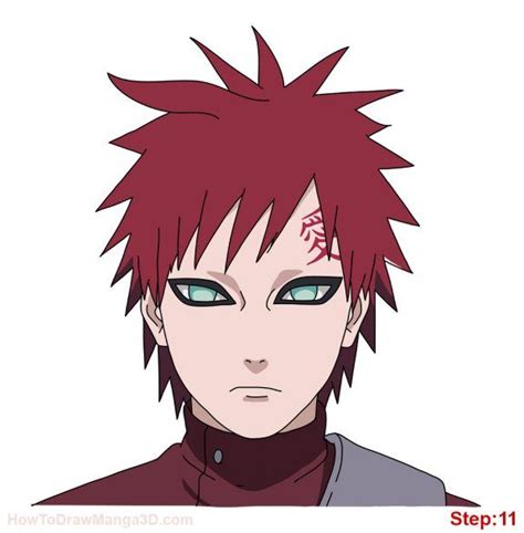 How To Draw Gaara From Naruto Em 2020 Desenho De