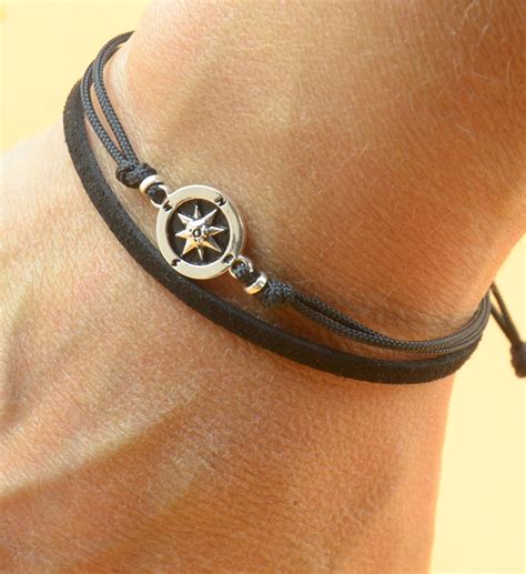 bracelet-for-couples-sterling-silver-compass-bracelet-bracelet-set