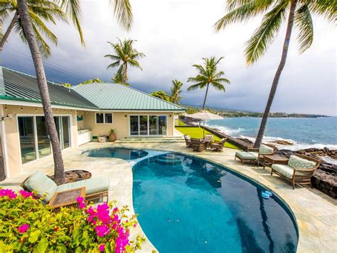 Tbd Rentals Gorgeous Oceanfront Br Pool Home Hot Tub Theatre Room Beach Houses Kailua