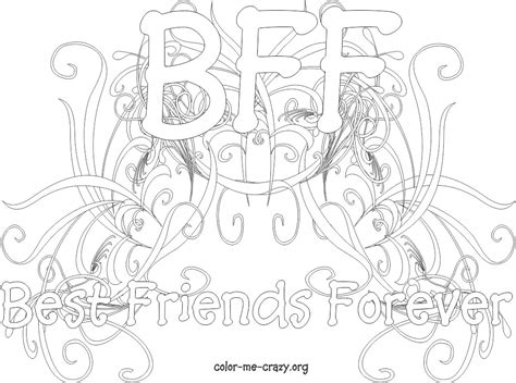 Free printable colorings pages to print and color. Bff coloring pages to download and print for free