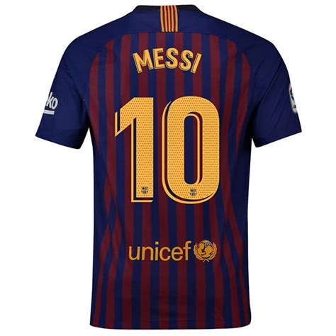 New 2018 2019 Barcelona 10 Messi Home Mens Soccer Jersey Redblue