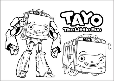 Tayo The Little Bus Coloring Pages Printable Sketch Coloring Page