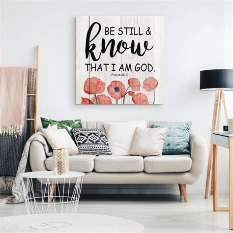Bible Verse Wall Art Psalm 4610 Be Still And Know That I Am God