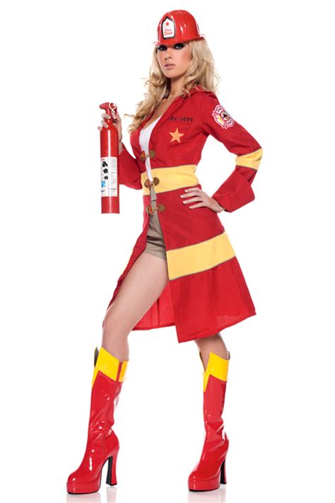 sexy firestarter firefighter costume the costume shoppe