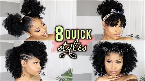 8 Quick Style Ideas For Curly Girls Natural Hair Tutorial Youtube