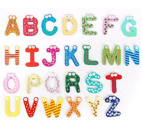 26 Alphabet Wooden Fridge Magnet Child Educational Toy Magnetic Sticker