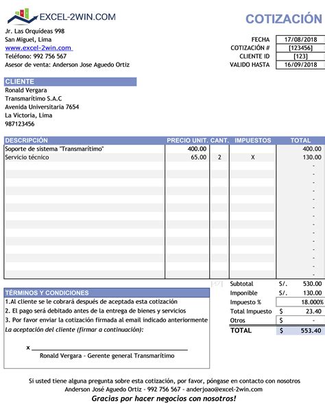 Formato De Cotización vrogue co