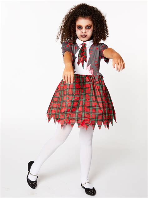 Zombie School Girl Child Costume Zombie Mädchen Schulmädchen