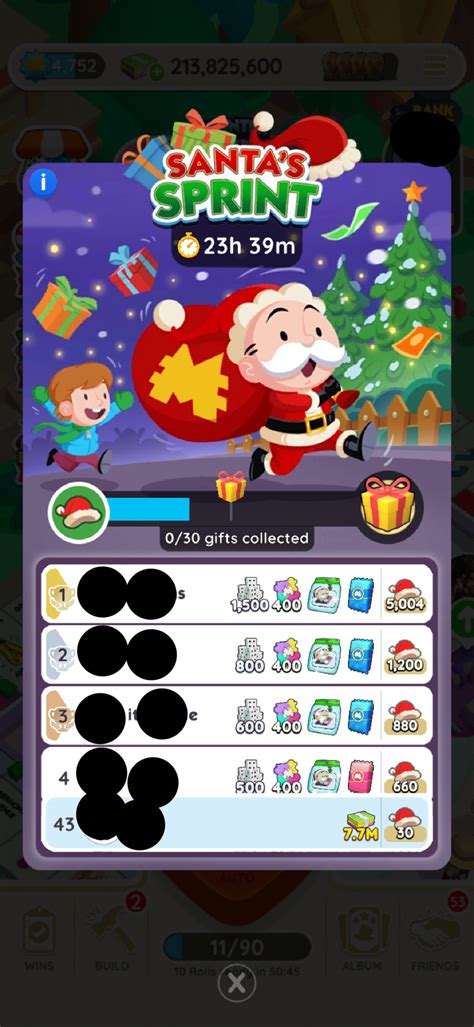 All Santa's Sprint Tournament Rewards & Milestones in Monopoly GO, Listed