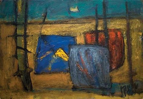Lot Marcel Janco 1895 1984 Israeli Abstract Composition Oil On