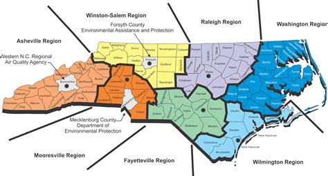 North Carolina Map Of Regions World Map
