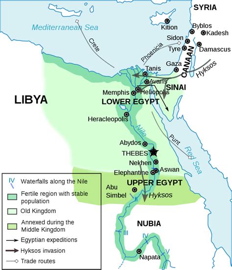 Ancient Egypt Kingdoms Map