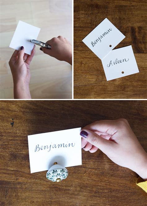 Check spelling or type a new query. DIY Drawer Knob Place Card Holders | At Home In Love