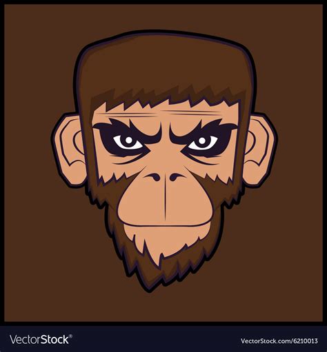 Angry Cartoon Chimp Monkey Royalty Free Vector Image