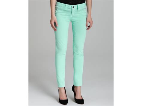 Lyst Sold Design Lab Quotation Jeans Mint Ankle Skinny In Green