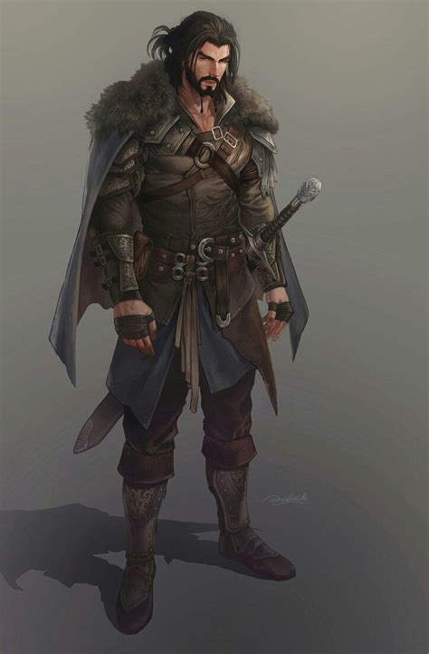 M Ranger Med Armor Cloak Sword Underdark Traveler Fantasy Warrior