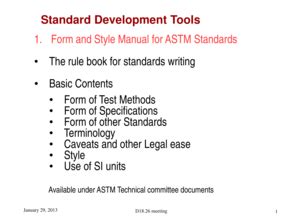 Fillable Online Astm Standard Development Tools Form And Style Manual For ASTM Astm Fax