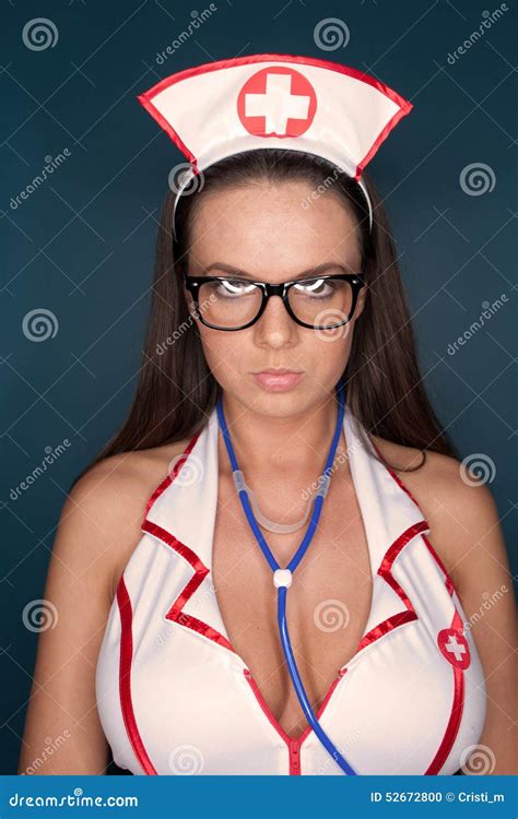 Busty Nurse Stock Photo Image Of Doctor Model Attractive 52672800