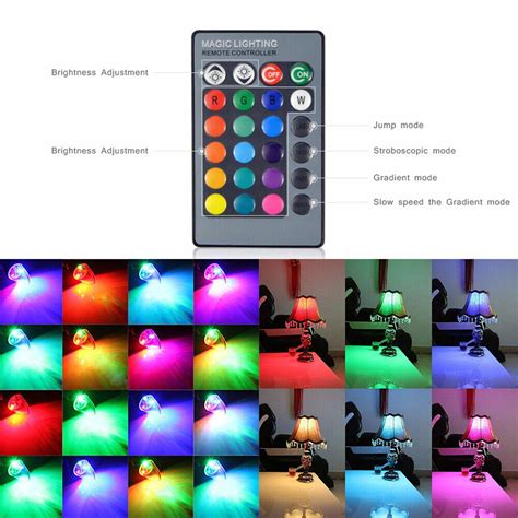 1 10pack 3w Rgb E12 E14 Candelabra Led Bulb Color Changing Candle Light