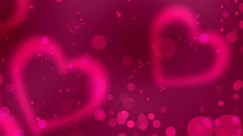 Pink Hearts In Bokeh Background Hd Valentines Wallpapers Hd