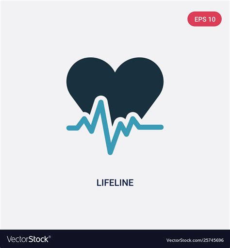 Two Color Lifeline Icon From Medical Concept Vector Image