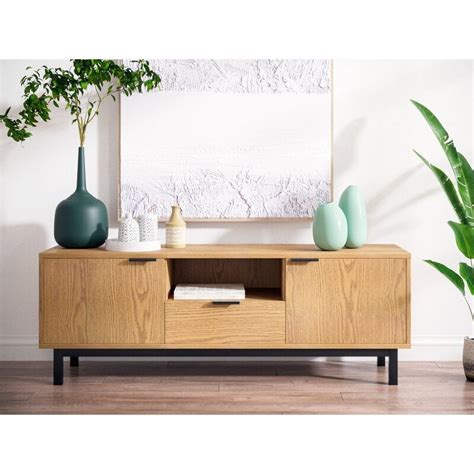 Click clack tv stand for tvs up to 65, modern entertainment center, flat screen media consoles, tv storage cabinet with drawer, tv unit for living room, no tools needed, super fast assemble, brown. TV Stand Entertainment Unit Cabinet (120cm) | Buy ...