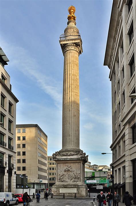 The Monument To The Great Fire Of London England And Scotland England