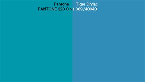 Pantone 320 C Vs Tiger Drylac 089 40940 Side By Side Comparison