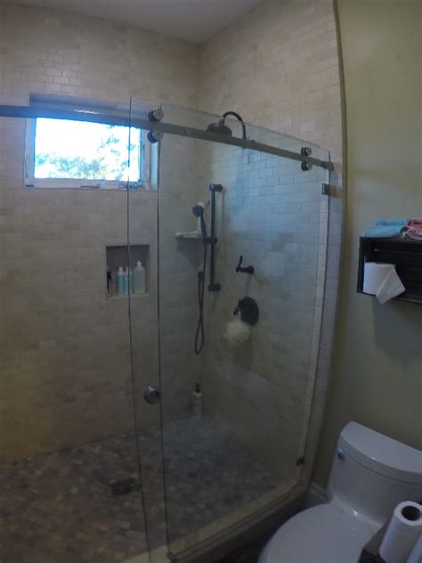 Shower doors that slide instead of swing open are space savers. Sliding Glass Shower Doors - Patriot Glass and Mirror ...