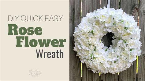 Diy Quick Easy Rose Flower Wreath Memorial Wreath Wedding Wreath