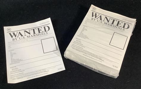 Lot - Vintage U.S. Marshals Wanted Posters