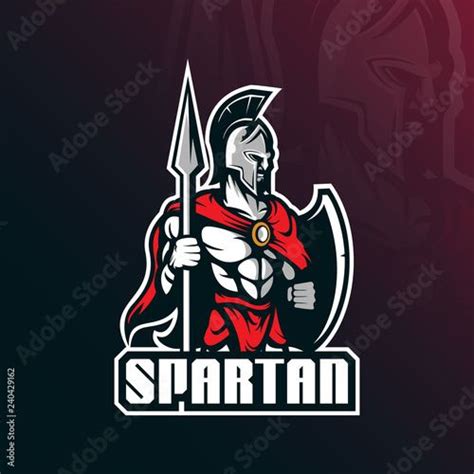 Stock Image Spartan Mascot Logo Vector Design With Modern Illustration